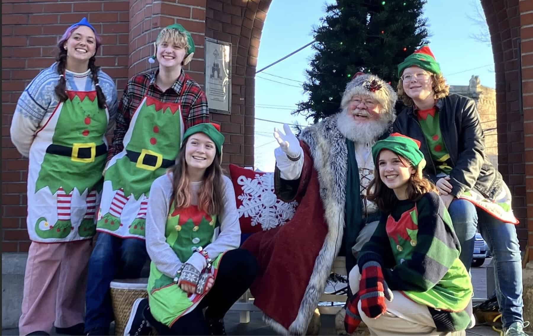Santa and elves in Ballard