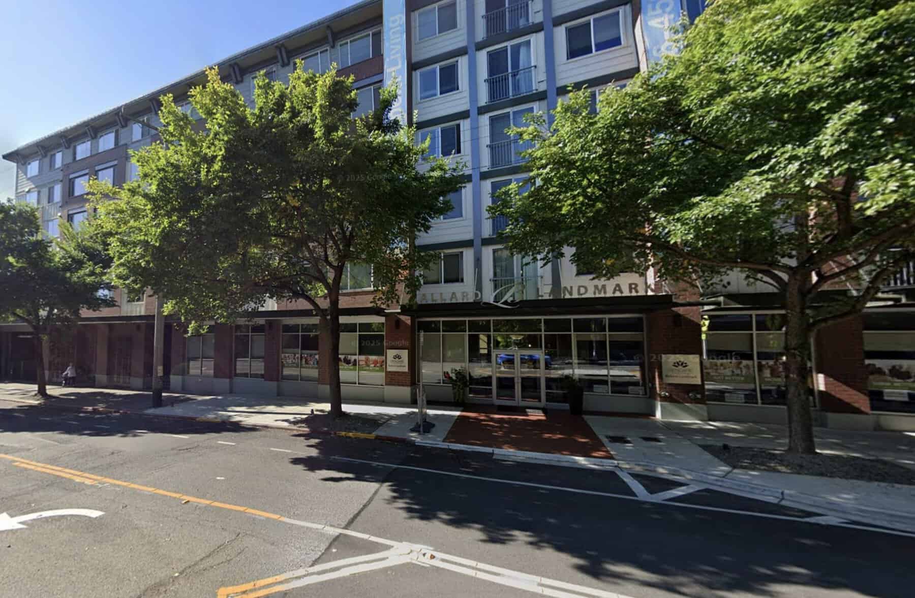 Exterior of Ballard Landmark senior living community in Ballard.