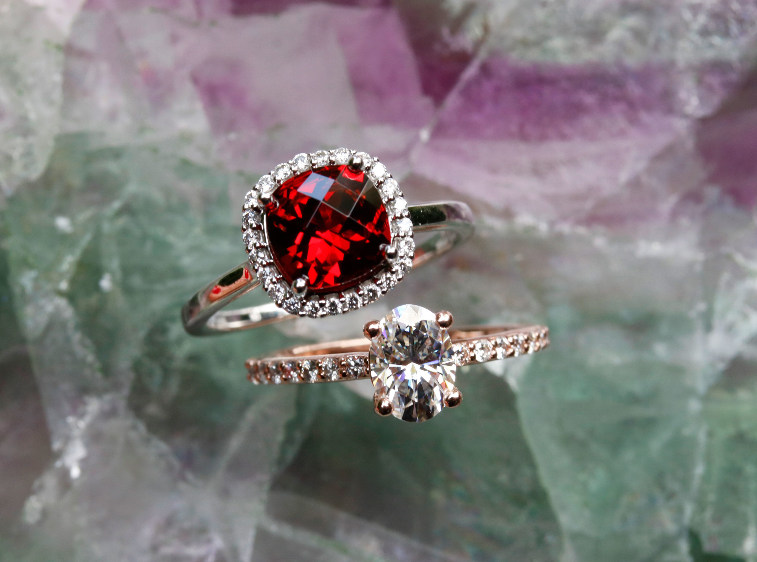 Winona Princess/Square Diamond Channel Multi Stone Engagement Ring – FIRE &  BRILLIANCE